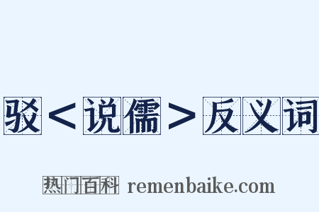 驳＜说儒＞反义词是什么意思的图片
